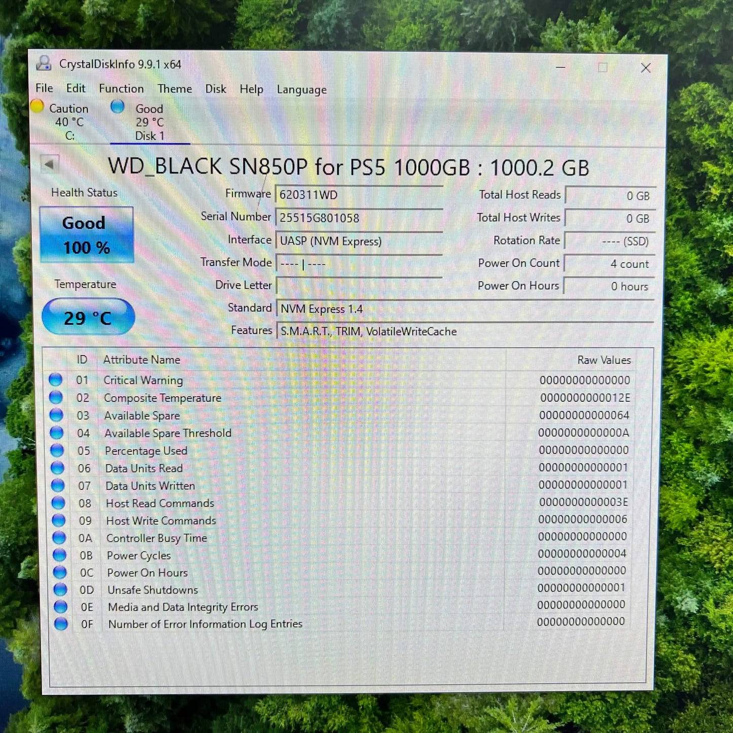 Western Digital WD 2280mm SN850p 1TB M.2 NVMe Gen 4.0 x 4 SSD WDBBYVOO1BNC
