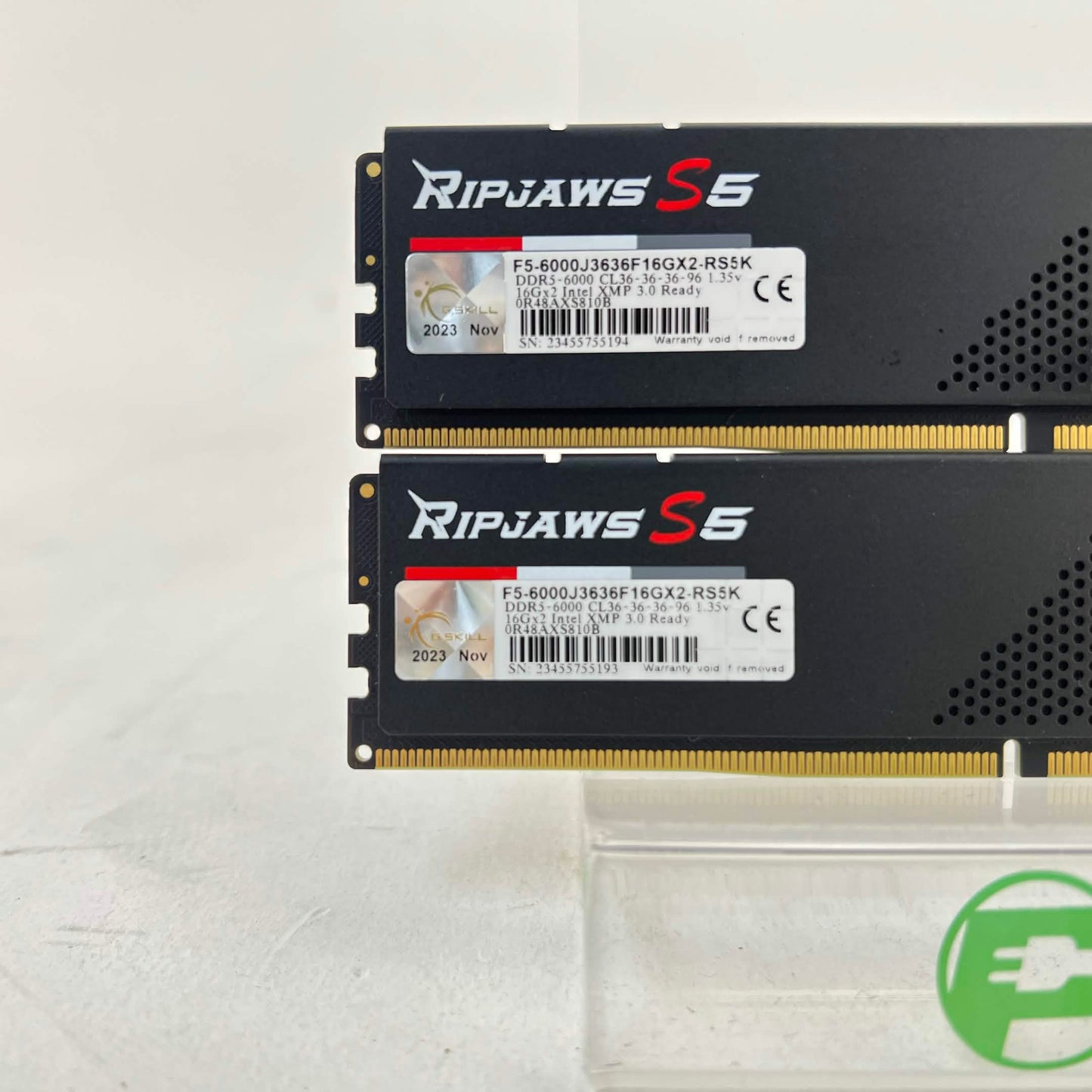 G.Skill Ripjaws S5 32GB (2x16GB) RAM DDR5 6000MHz F5-6000J3636F16GX2-RS5K
