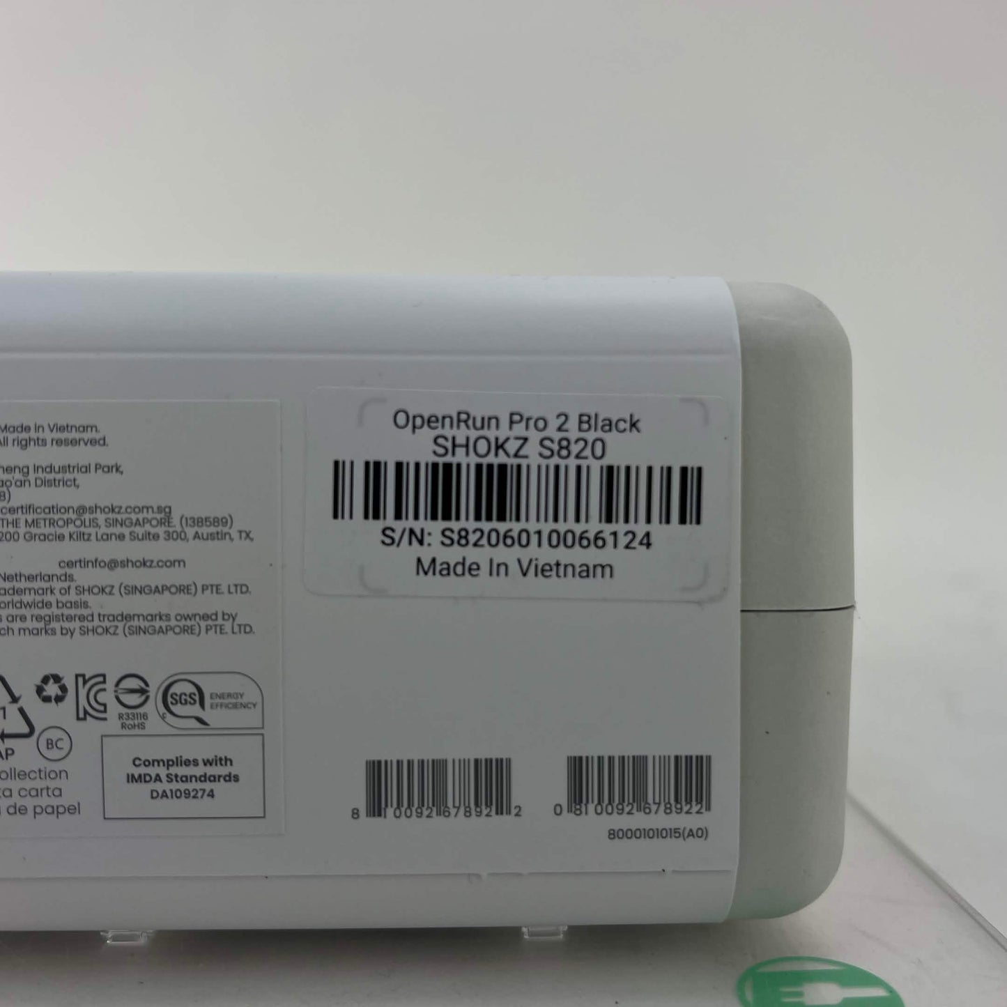 New Shokz OpenRun Pro2 Bone Conduction Open-Ear Sport Headphones Black SHOKZ S820