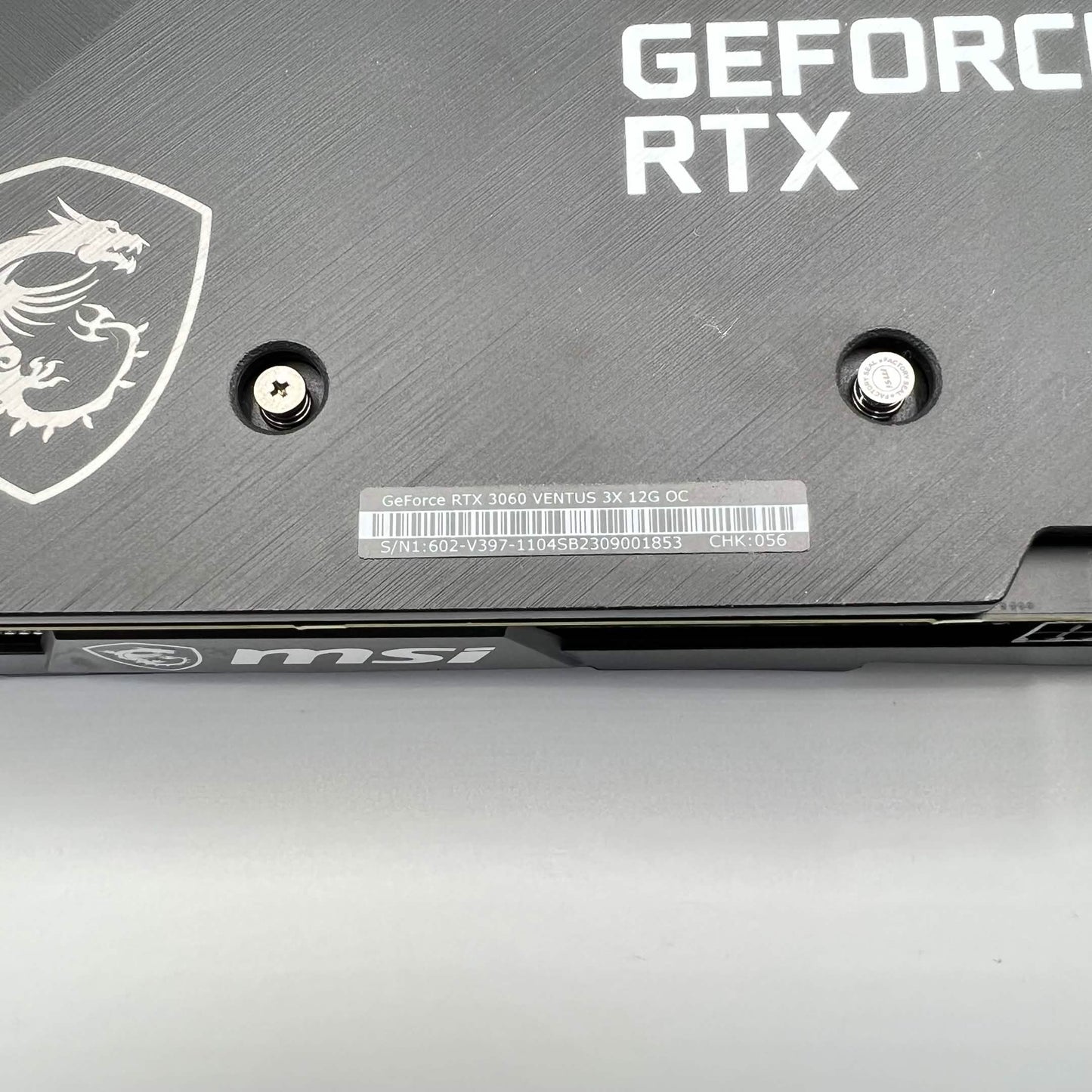 MSI GeForce RTX 3060 Ventus 3X OC 12GB GDDR6 Graphics Card MS-V397