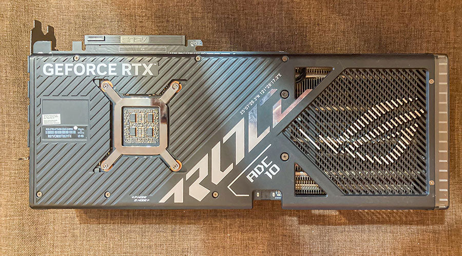 High-performance graphics card displayed during evaluation at PayMore Buford