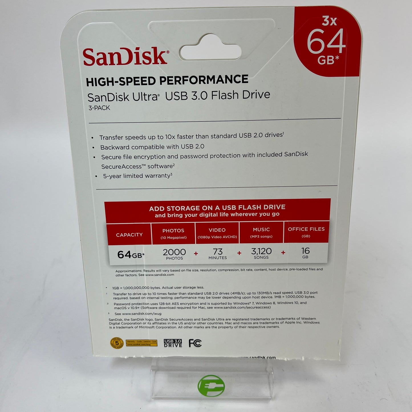 New sandisk SanDisk Ultra 3.0 Flash Drive 64gb - 3pack