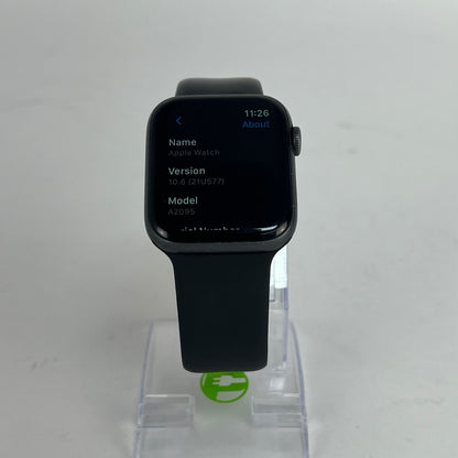 Factory Unlocked Apple Watch Series 5 44MM Space Gray Aluminum Black Sport Band A2095