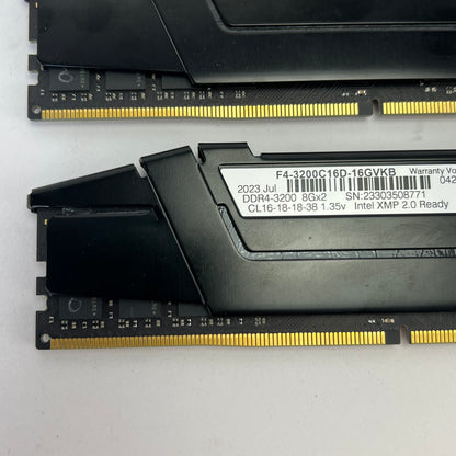 G.Skill RipJaws V 16GB (2x8GB) DDR4 3200MT/s F4-3200C16D-16GVKB