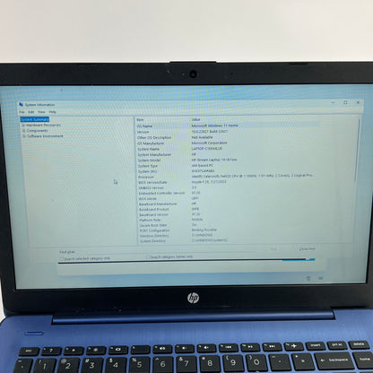 HP Stream 14 14-cb171wm 14" Celeron N4020 1.10GHz 4GB RAM 64GB eMMc