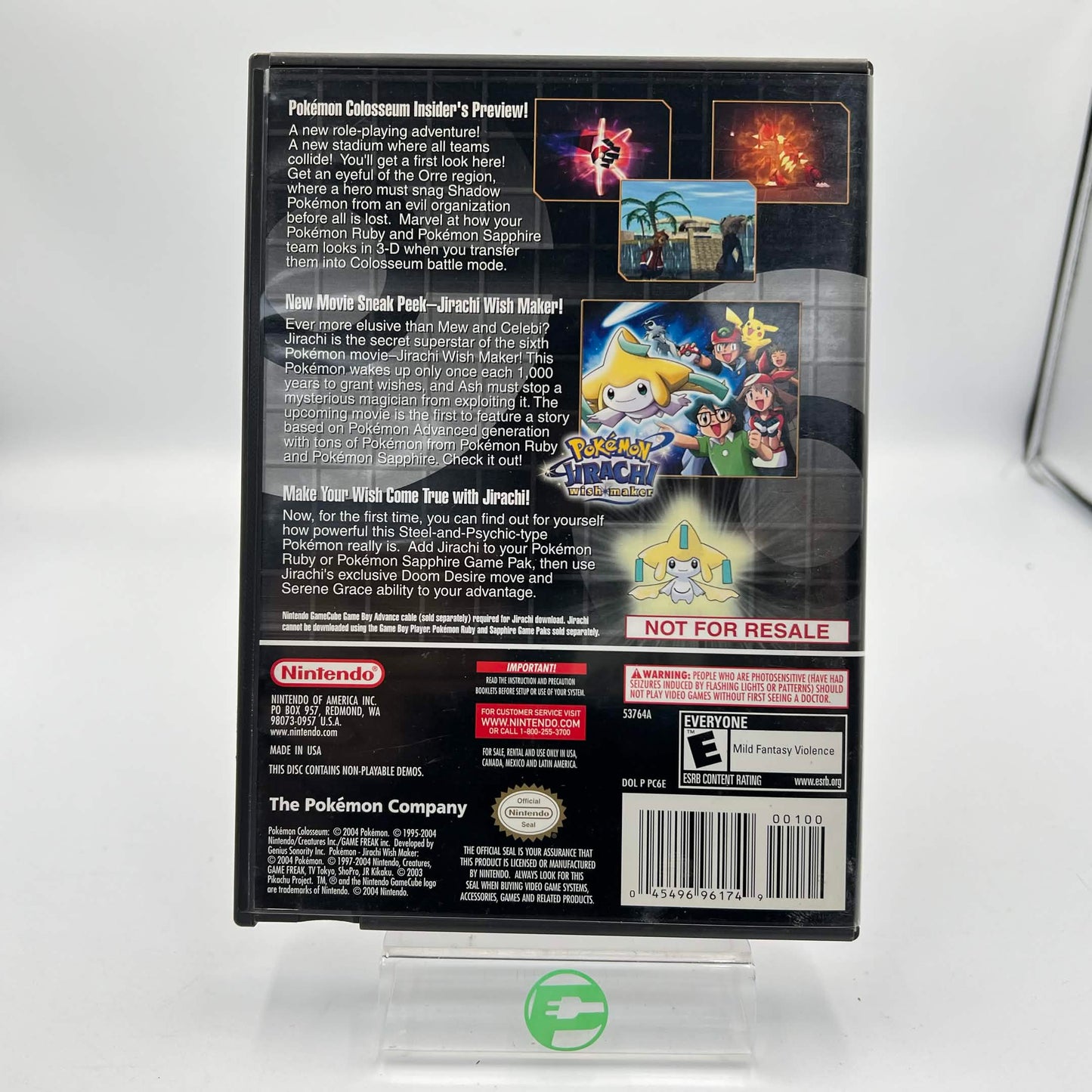 Pokemon Colosseum [Bonus Disc] (Nintendo GameCube, 2004)
