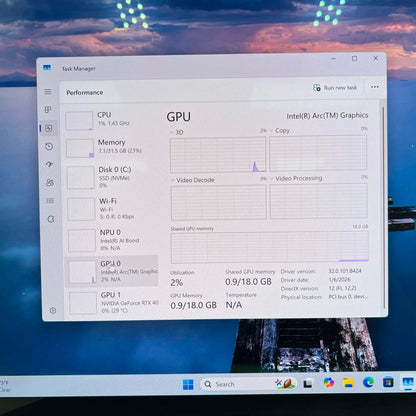 Samsung Galaxy Book4 Ultra NP960XGL 16" Core Ultra 9 185H 2.5GHz 32GB RAM 1TB SSD GeForce RTX 4070