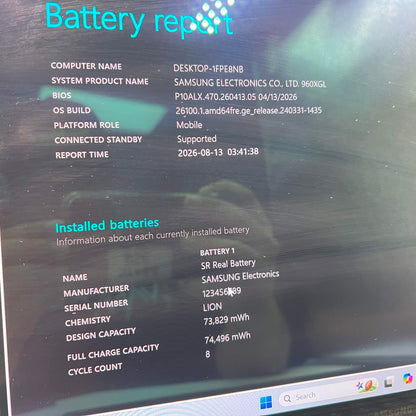 Samsung Galaxy Book4 Ultra NP960XGL 16" Core Ultra 9 185H 2.5GHz 32GB RAM 1TB SSD GeForce RTX 4070