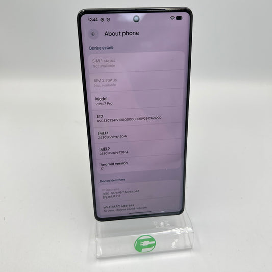 Unlocked Google Pixel 7 Pro 256GB Black GE2AE