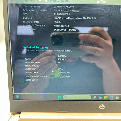 HP Laptop 14-DQ007NR 14" Celeron N4120 1.1GHz 4GB RAM 64GB SSD