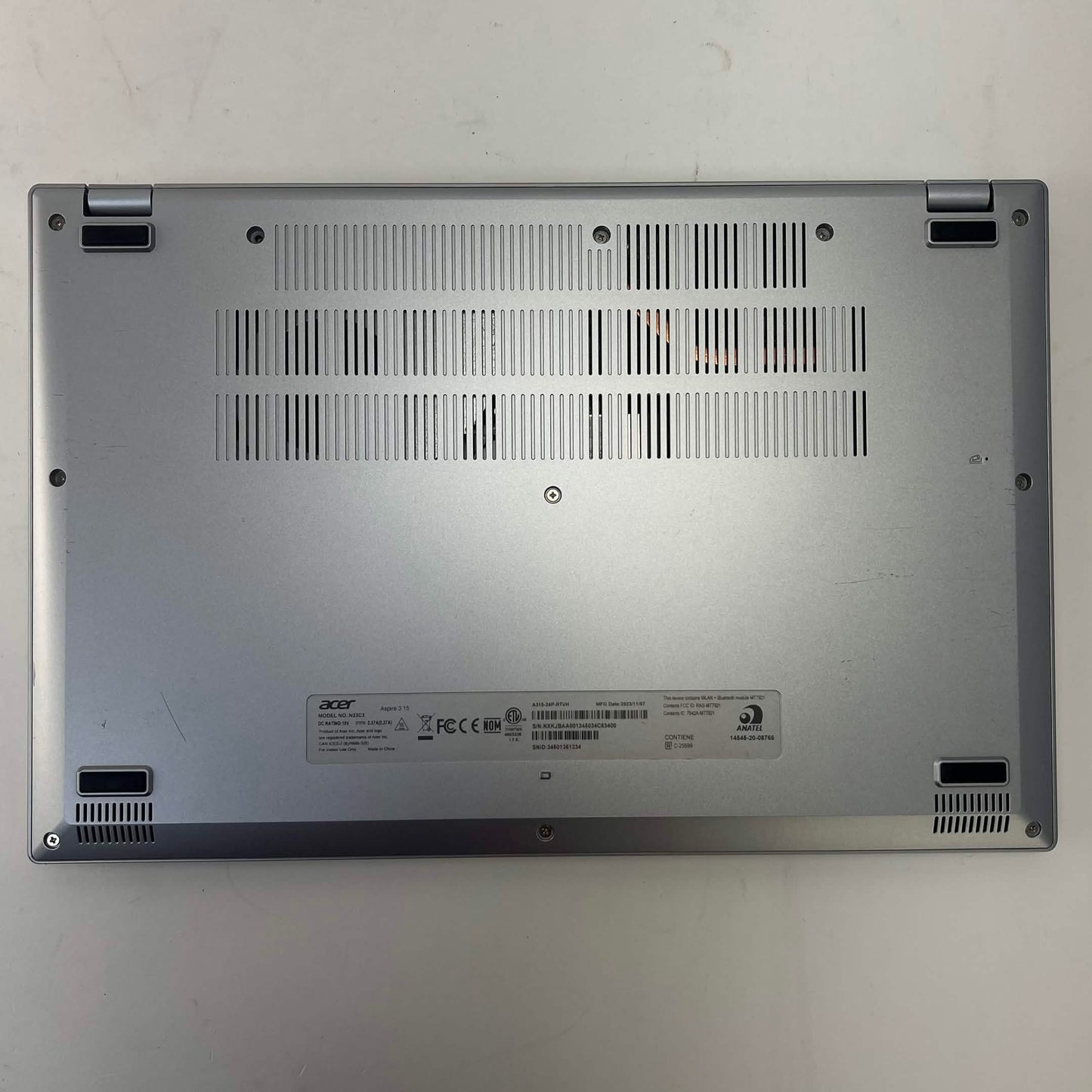 Acer Aspire 3 N23C3 15.6" Ryzen 3 7320U 2.4GHz 8GB RAM 128GB HDD With Charger