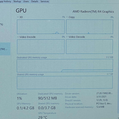 HP Laptop 255 G7 15.6" A6-9225 2.6GHz 8GB RAM 256GB SSD