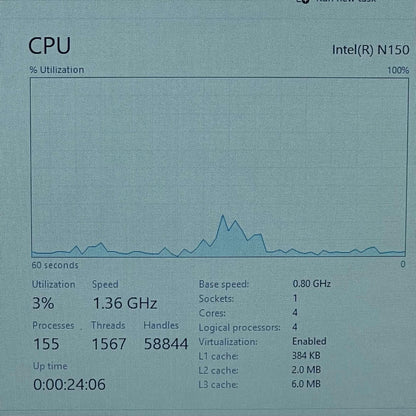 HP 14-DQ6011DX B4HN6U#ABA 14" N150 1.0GHz 4GB RAM 128GB SSD