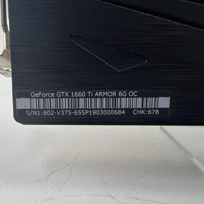 MSI GeForce GTX 1660 Ti ARMOR OC 6GB GDDR6 Graphics Card 602-V375-65SP1903000684