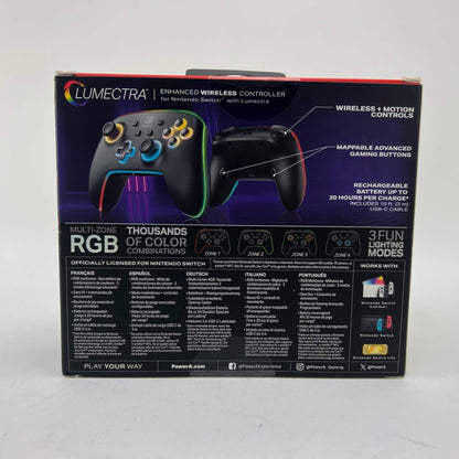 New PowerA Enhanced Wireless Controller Lumectra Black NSGPWLL Controller Switch