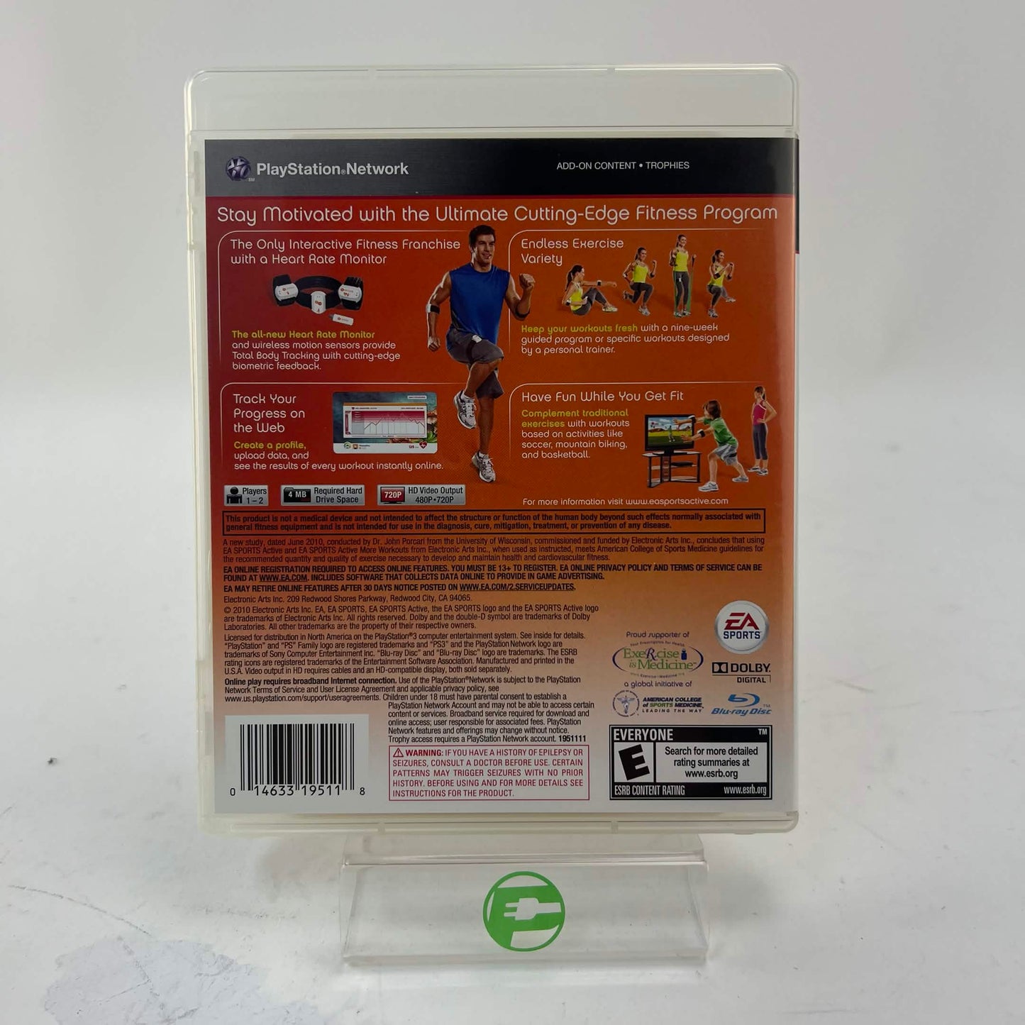 PS3 Active 2 personal trainer with trackers