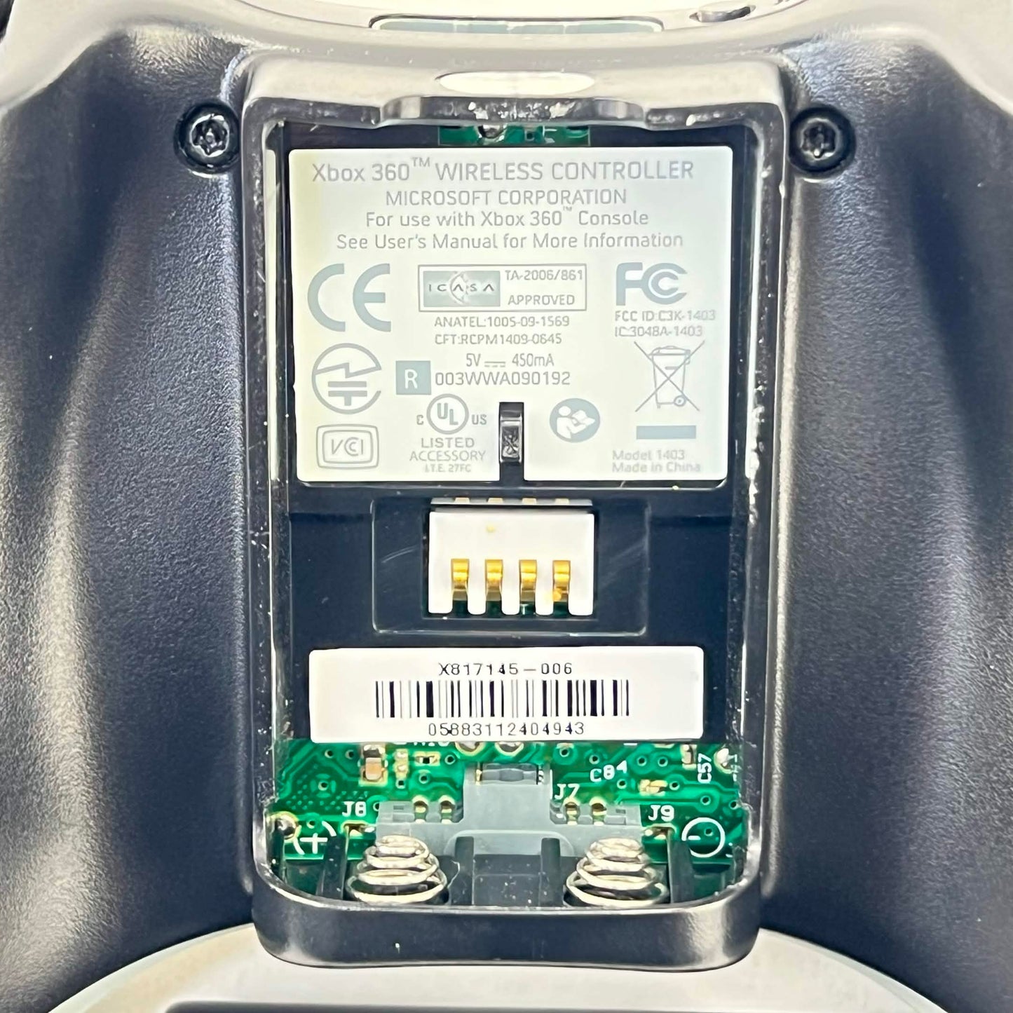 Microsoft Xbox 360 Wireless Controller Black 1403