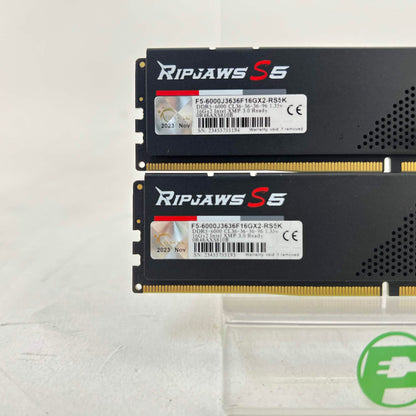 G.Skill Ripjaws S5 32GB (2x16GB) RAM DDR5 6000MHz F5-6000J3636F16GX2-RS5K