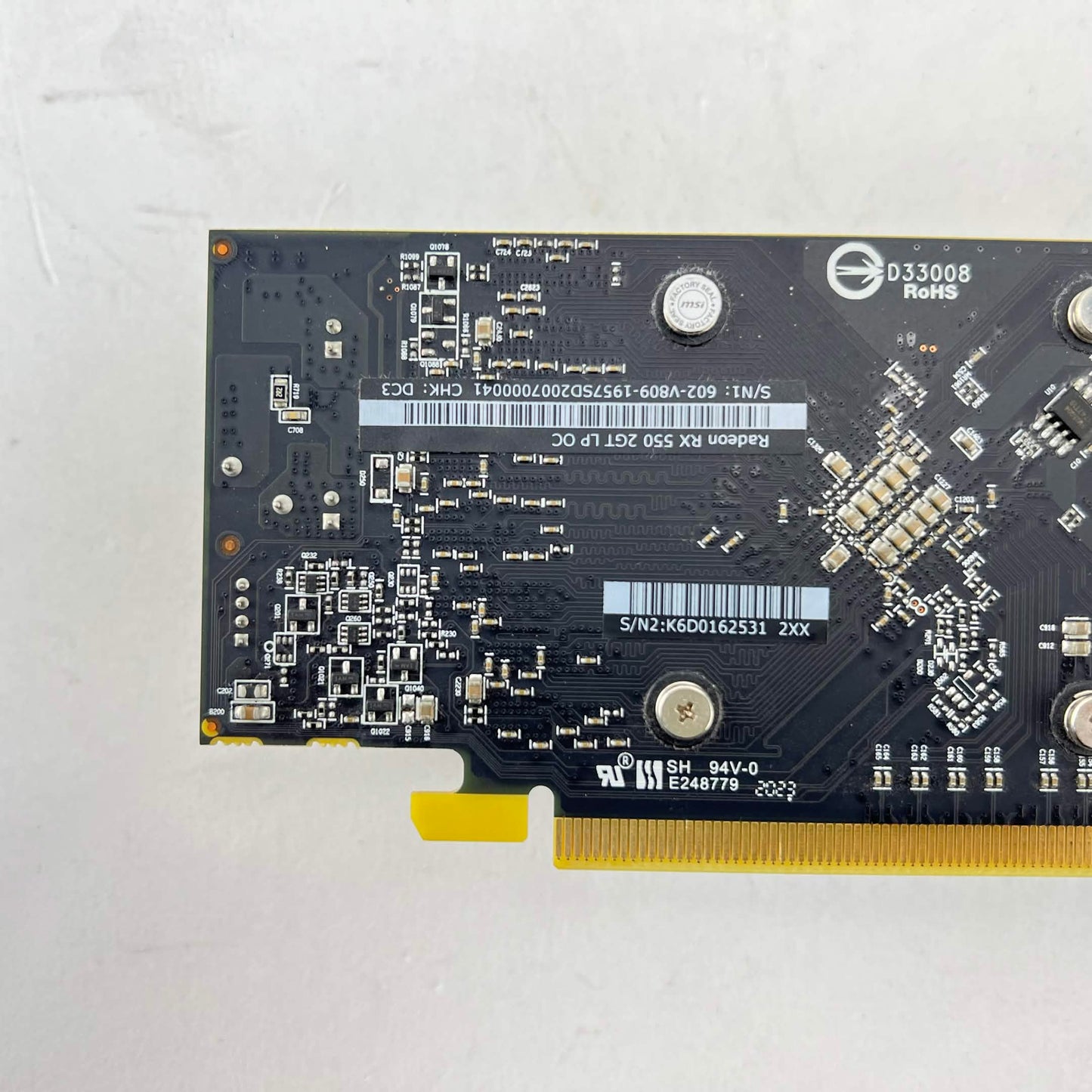 MSI Radeon RX 550 SOLO 4GB GDDR5 Graphics Card 602-V809-1957SD2007000041
