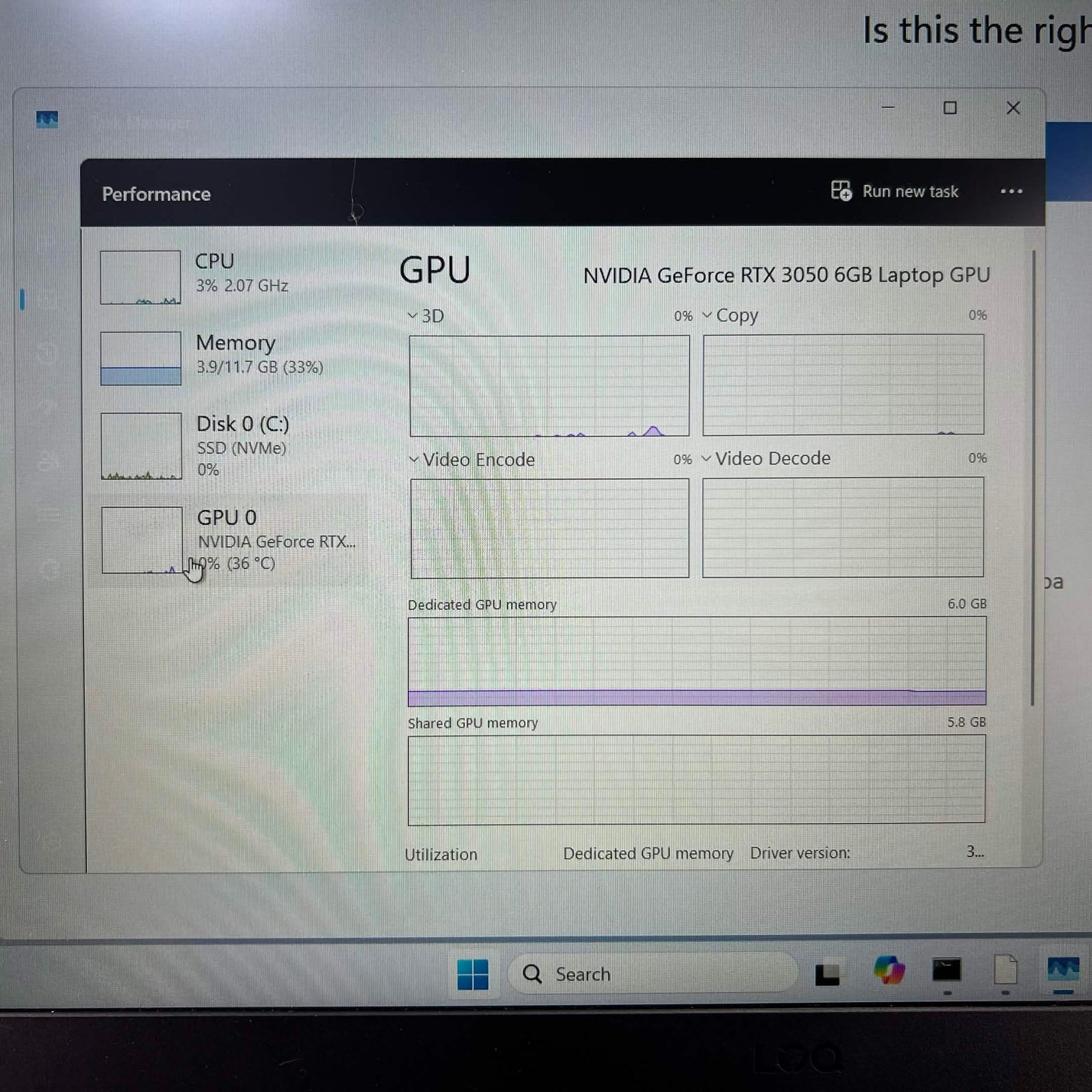 Lenovo LOQ 15 15ARP9 15.6" Ryzen 5 7235HS 3.2GHz 12GB RAM 512GB SSD GeForce RTX 3050