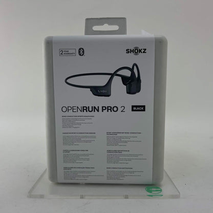 New Shokz OpenRun Pro 2 Bone Conduction Open-Ear Sport Headphones Black/Silver
