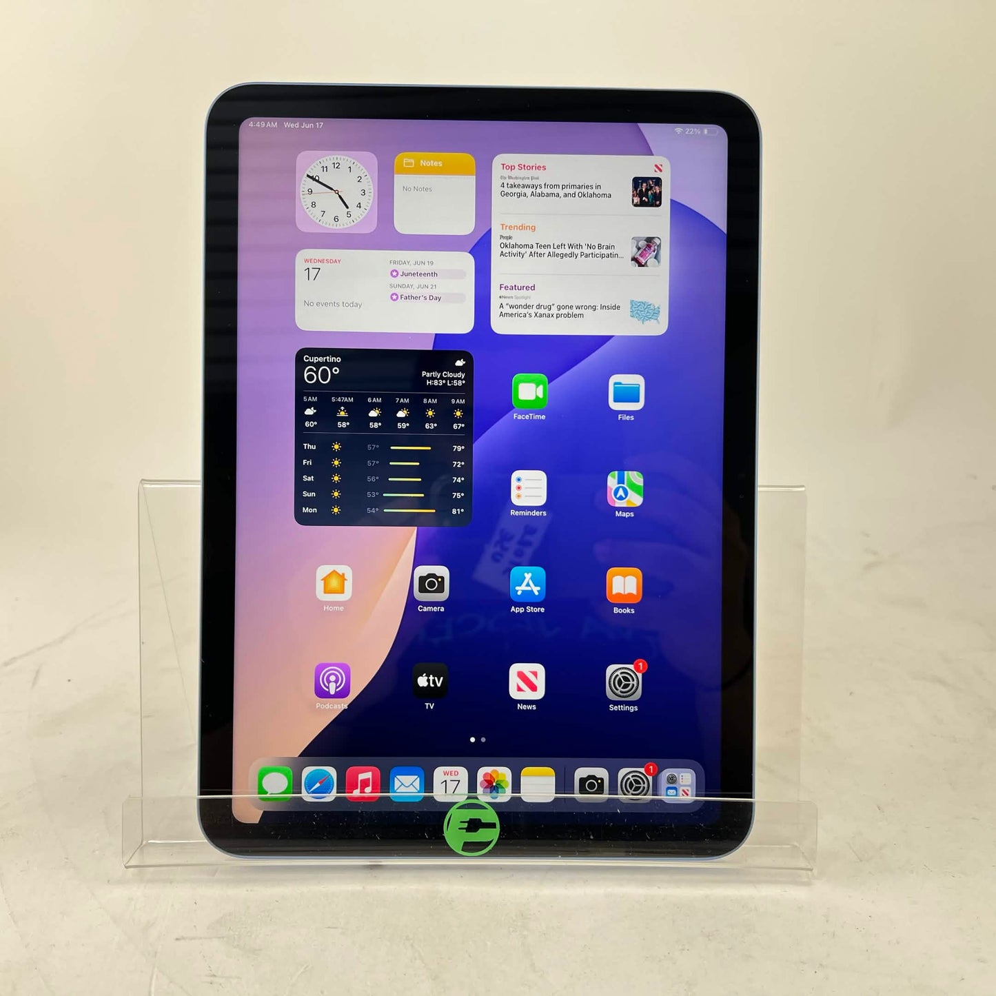 WiFi Only Apple iPad 10th Gen 64GB Blue MPQ13LL/A