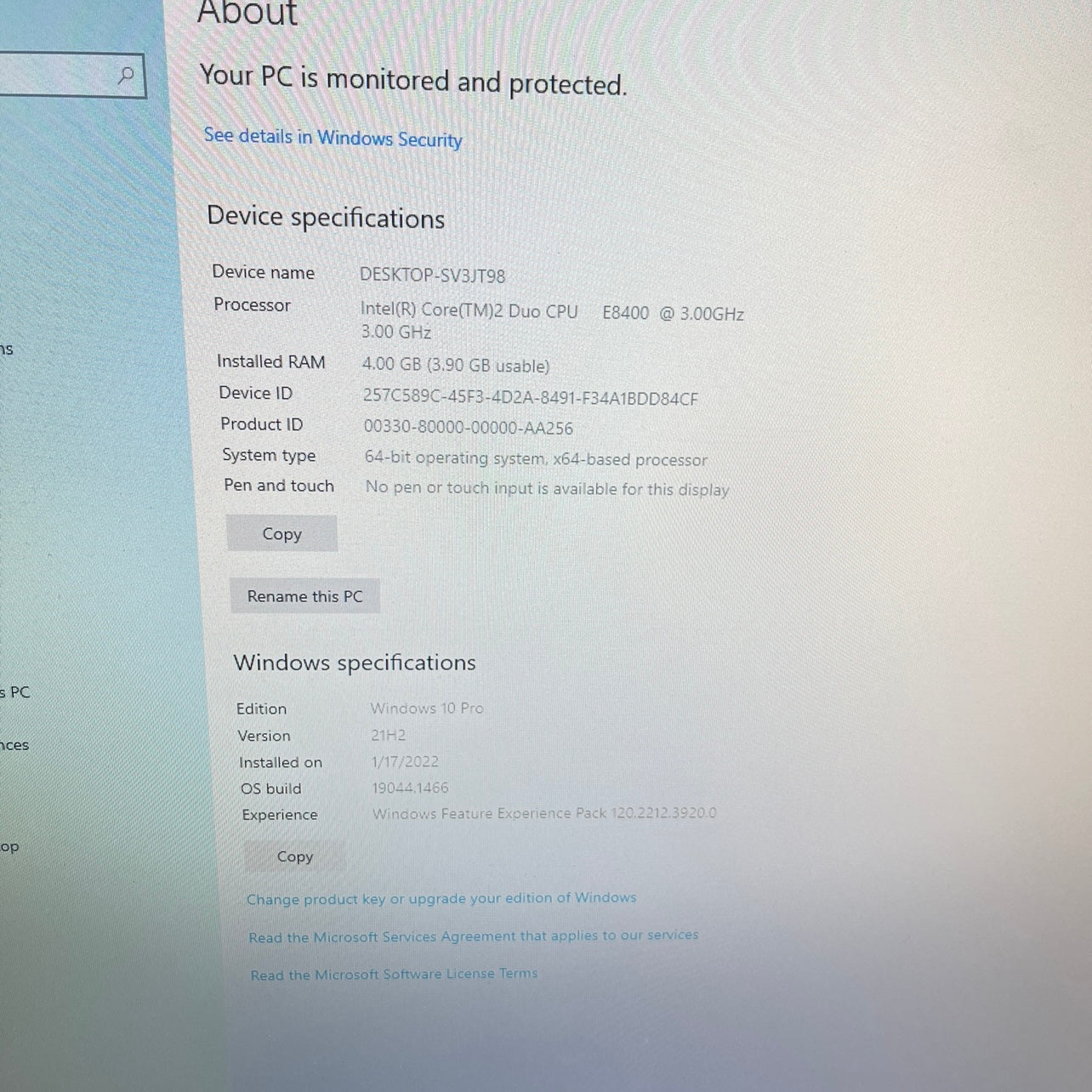 HP Slimline Intel Core 2 Duo 3.00GHz 4GB RAM 160GB HDD