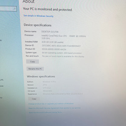 HP Slimline Intel Core 2 Duo 3.00GHz 4GB RAM 160GB HDD