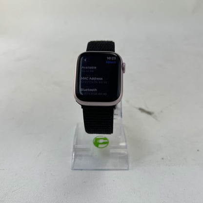 GPS Only Apple Watch Series 9 41MM Pink Aluminum black nylon band MR953LL/A