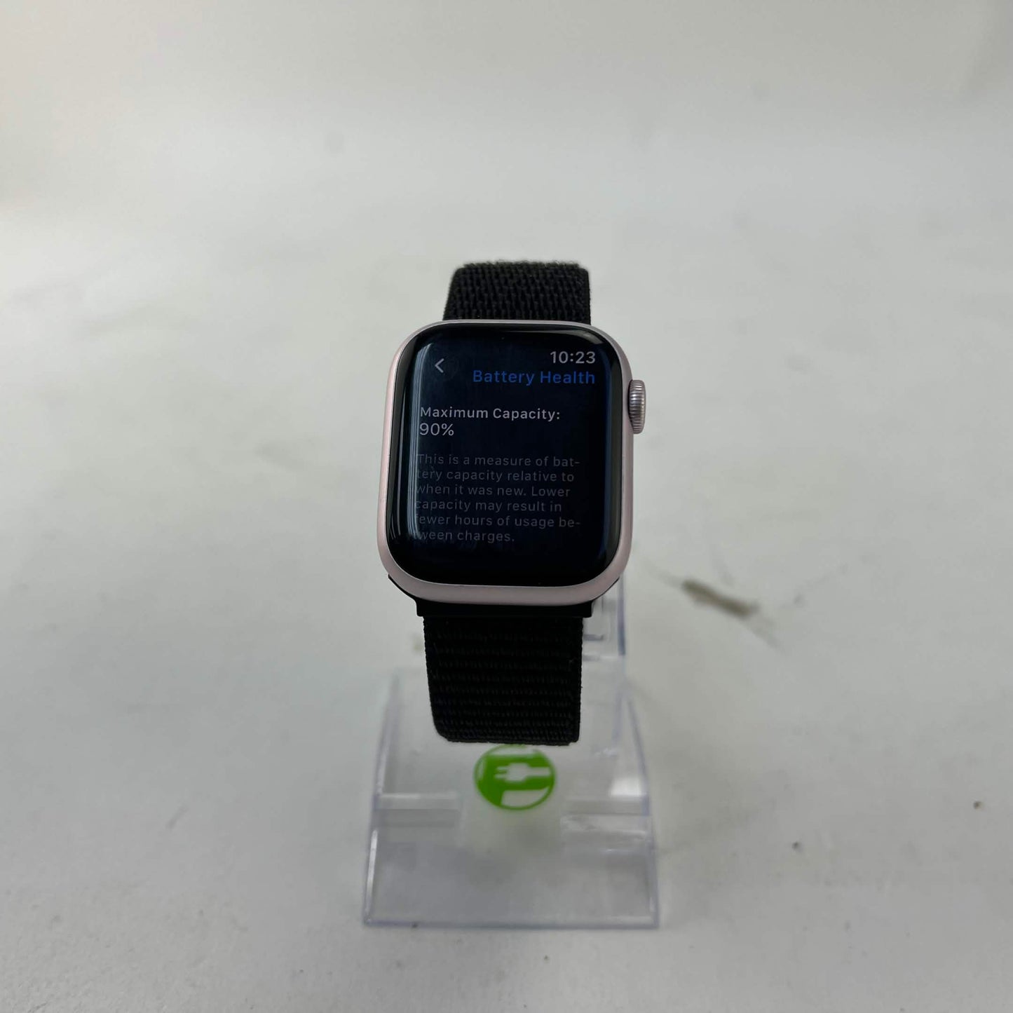 GPS Only Apple Watch Series 9 41MM Pink Aluminum black nylon band MR953LL/A