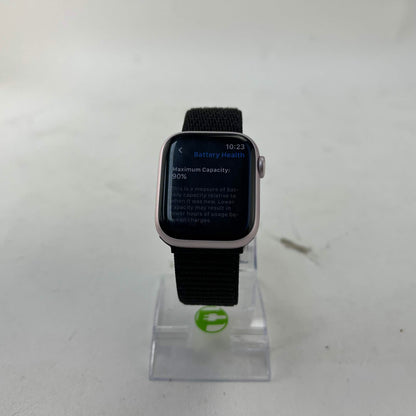 GPS Only Apple Watch Series 9 41MM Pink Aluminum black nylon band MR953LL/A