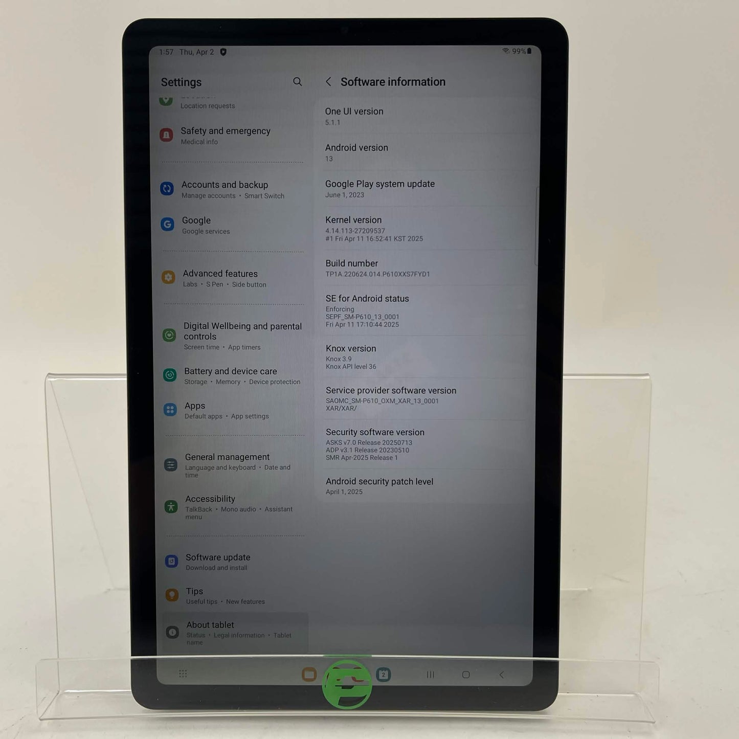 WiFi Only Samsung Galaxy Tab S6 Lite 10.4" 128GB Gray SM-P610