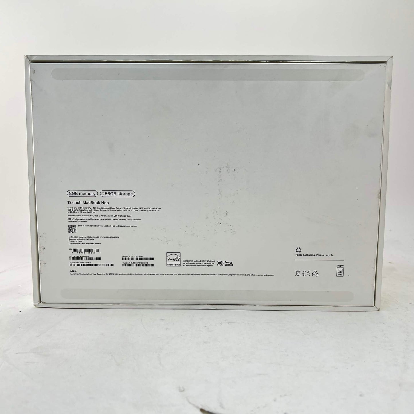2026 Apple MacBook Neo 13" A18 Pro 5C GPU 4.0GHz 8GB RAM 256GB SSD 1PMHFH4LL/A