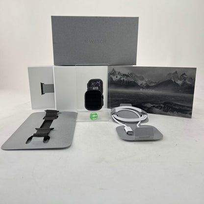 Unlocked Apple Watch Ultra 3 49MM Black Titanium Black Titanium Milanese Loop 