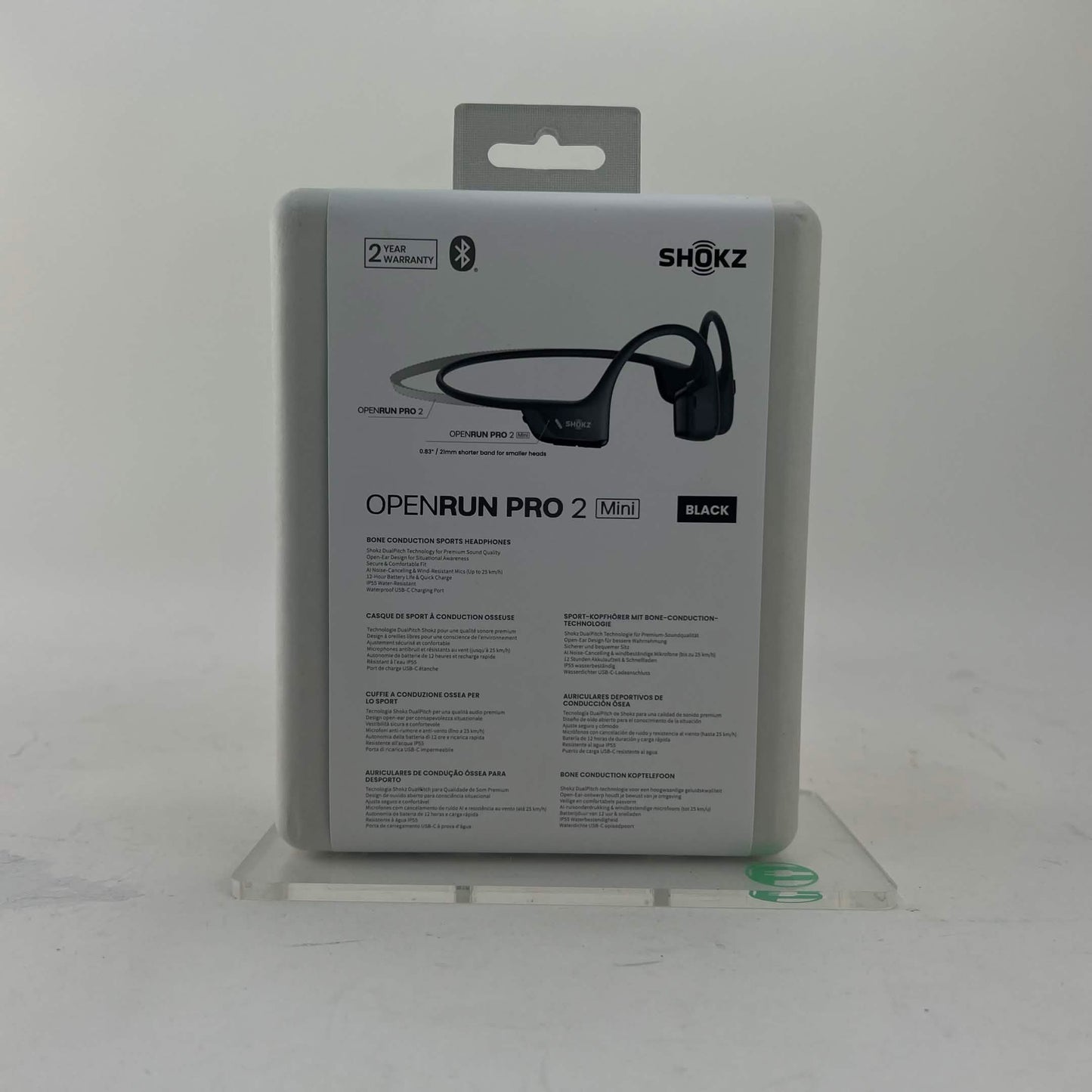 New Shokz OpenRun Pro2 Mini Bone Conduction Open-Ear Sport Headphones Black SHOKZ S821