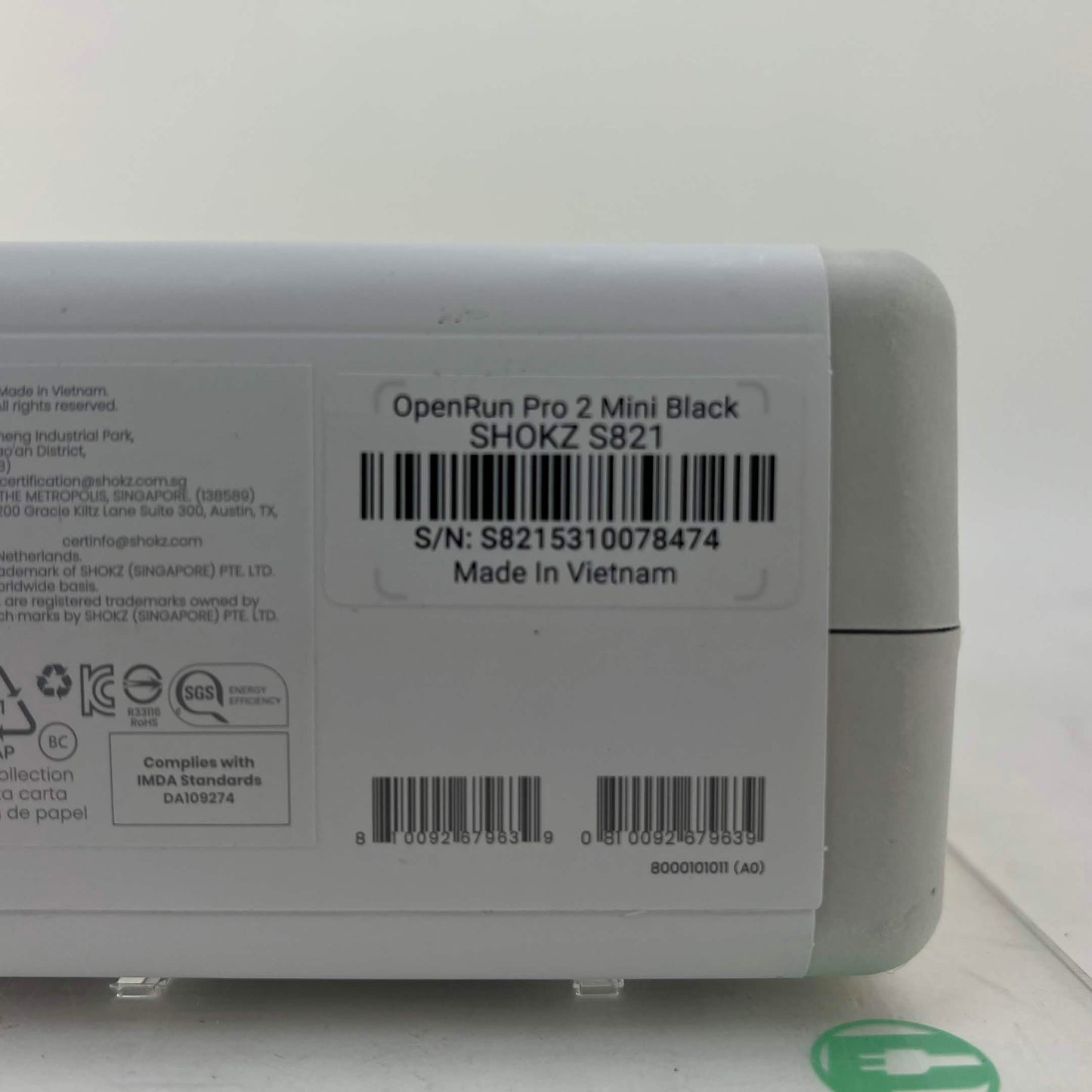 New Shokz OpenRun Pro2 Mini Bone Conduction Open-Ear Sport Headphones Black SHOKZ S821