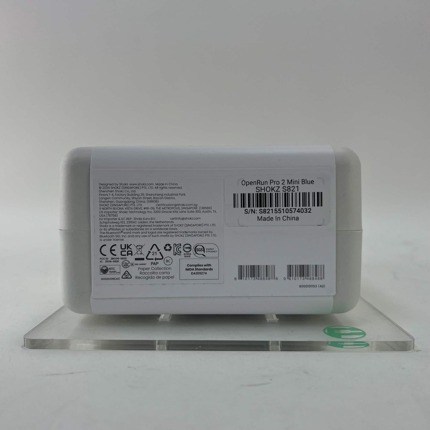 New Shokz OpenRun Pro2 Mini Bone Conduction Open-Ear Sport Headphones Silver 