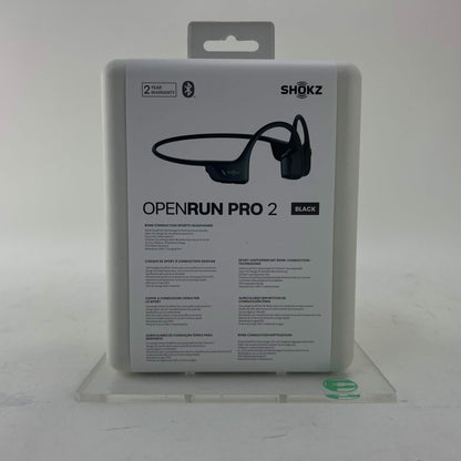 New Shokz OpenRun Pro2 Bone Conduction Open-Ear Sport Headphones Black SHOKZ S820