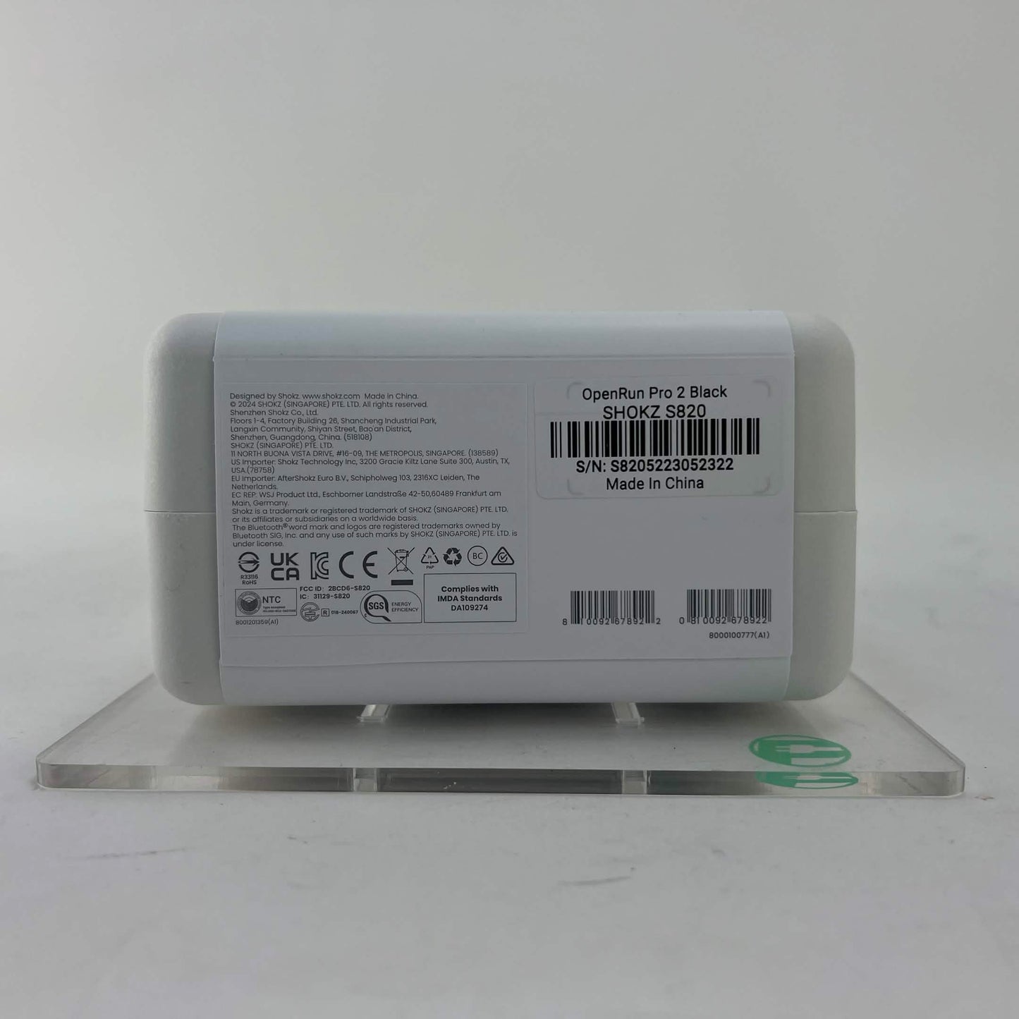 New Shokz OpenRun Pro2 Bone Conduction Open-Ear Sport Headphones Black SHOKZ S820