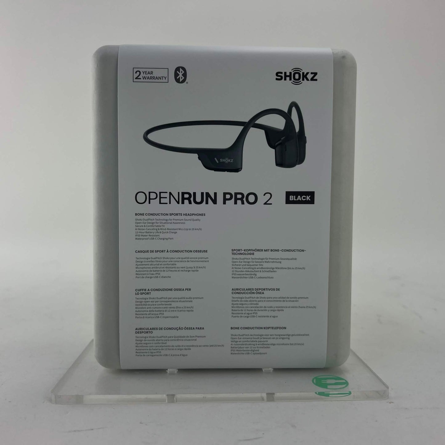 New Shokz OpenRun Pro2 Bone Conduction Open-Ear Sport Headphones Black SHOKZ S820