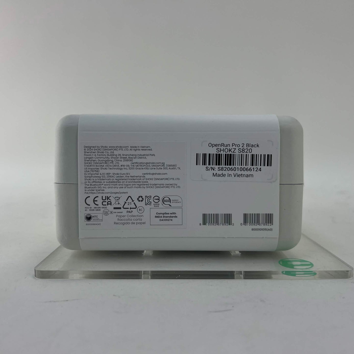 New Shokz OpenRun Pro2 Bone Conduction Open-Ear Sport Headphones Black SHOKZ S820