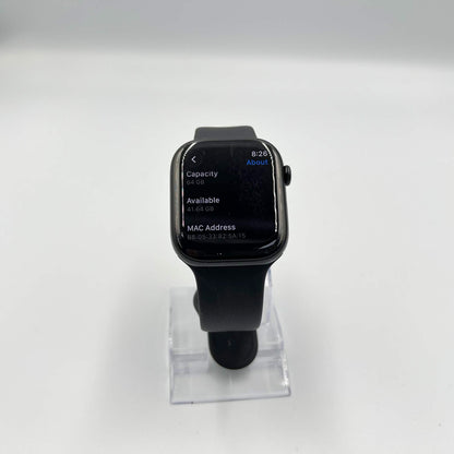 GPS Only Apple Watch Series 11 46MM Jet Black Aluminum Stone Gray Sport Band