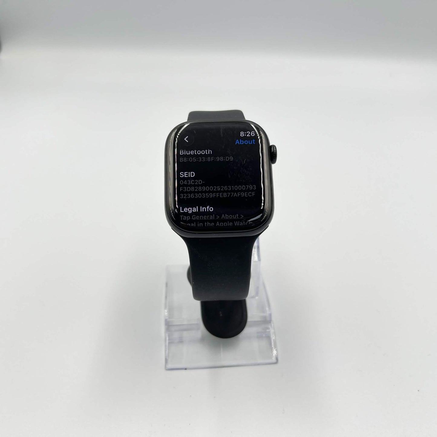 GPS Only Apple Watch Series 11 46MM Jet Black Aluminum Stone Gray Sport Band