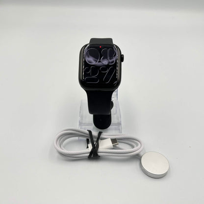 GPS Only Apple Watch Series 11 46MM Jet Black Aluminum Stone Gray Sport Band