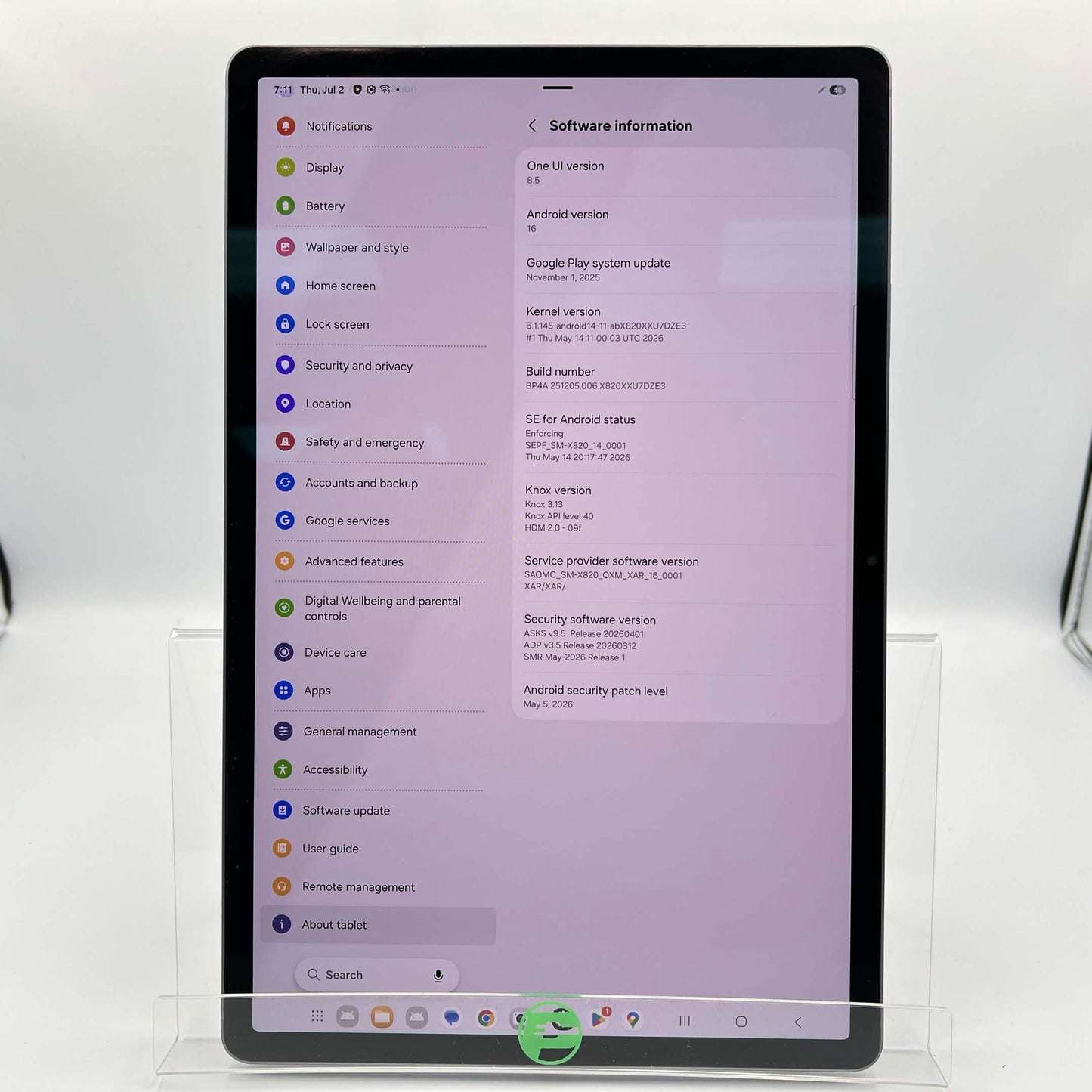 WiFi Only Samsung Galaxy Tab S10+ 12.4" 256GB Lavender SM-X820