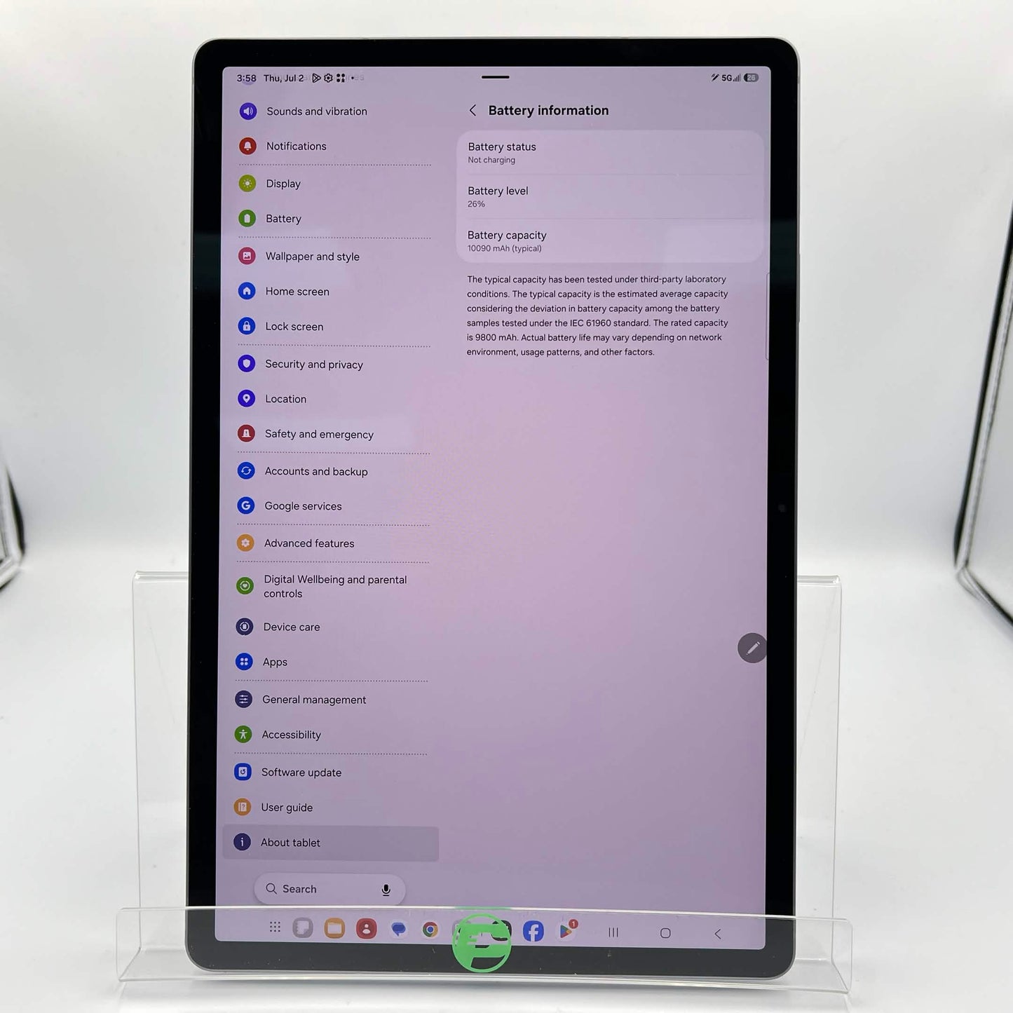 Verizon Samsung Galaxy Tab S10+ 5G 12.4" 256GB Lavender SM-X828U