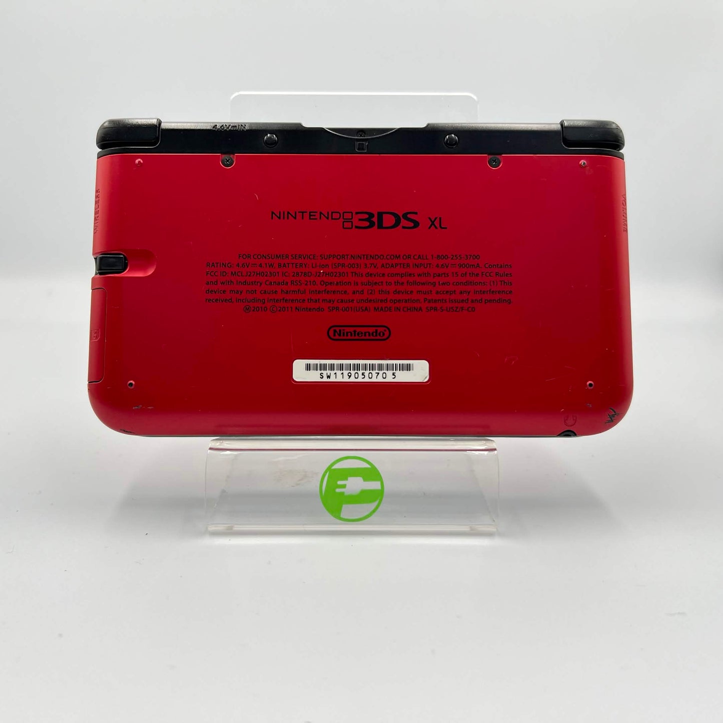 Nintendo 3DS XL Handheld Game Console Only RED-001 Black/Red