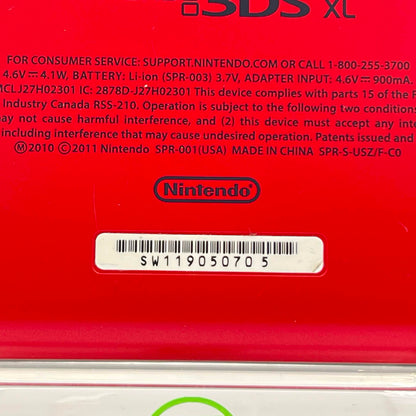 Nintendo 3DS XL Handheld Game Console Only RED-001 Black/Red