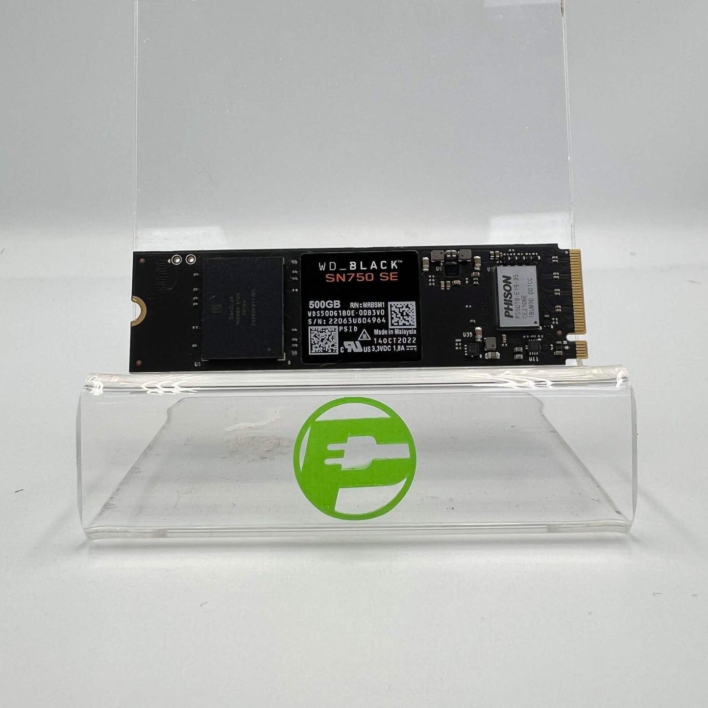 Western Digital WD 2280mm Black SN750 500GB M.2 NVMe Gen 3.0 x 4 SSD WDS50061B0E