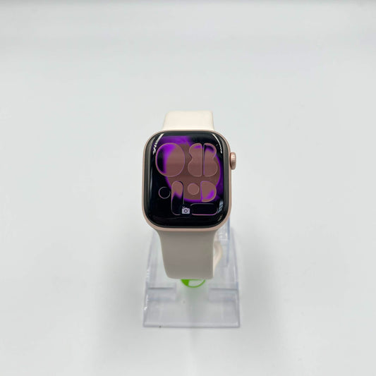 GPS Only Apple Watch Series 11 42MM Rose Gold Aluminum White Sport Band 